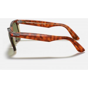 Ray Ban Original Wayfarer Bicolor RB2140 Light Green Classic Tortoise Sunglasses