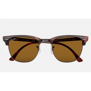 Ray Ban Clubmaster Classic RB3016 Classic B-15 + Tortoise Frame Brown Classic B-15 Lens Sunglasses