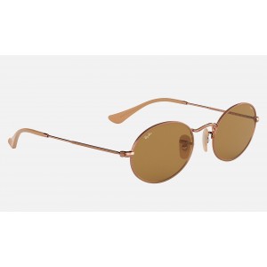 Ray Ban Oval Washed Evolve RB3547 Brown Photochromic Evolve Copper Sunglasses