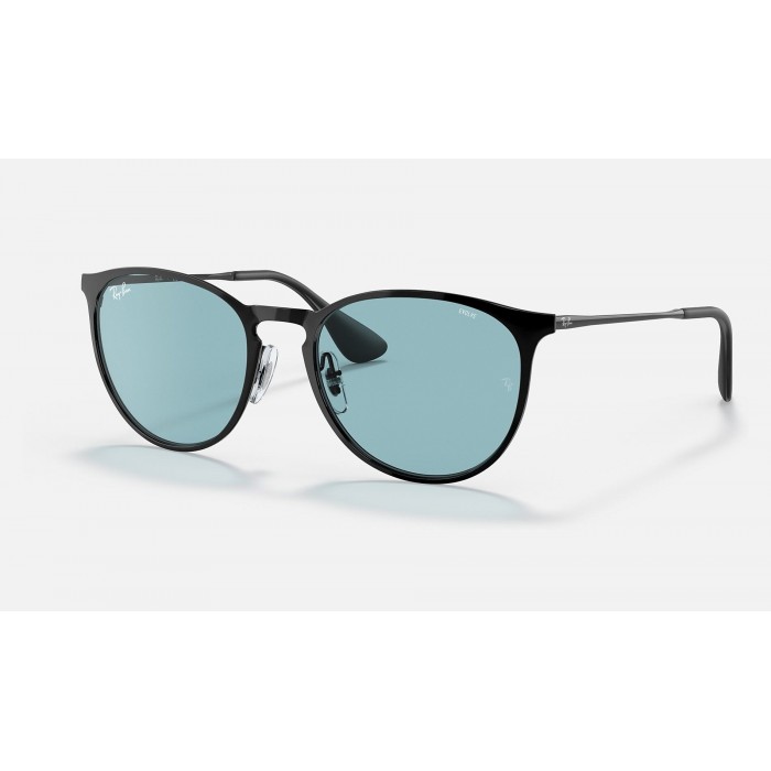 Ray Ban Erika Metal Evolve RB3539 Photochromic + Black Frame Blue Photochromic Lens Sunglasses