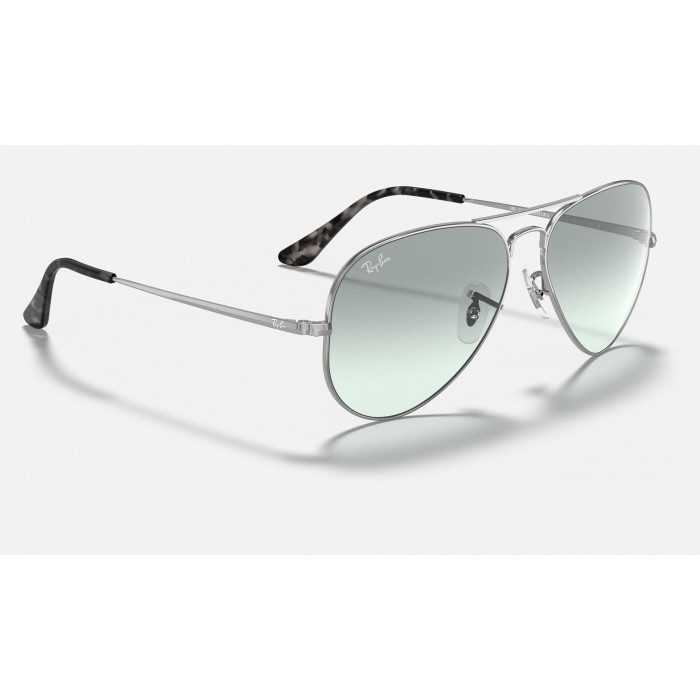 Ray Ban Washed Evolve RB3689 Light Blue Photochromic Evolve Silver Sunglasses