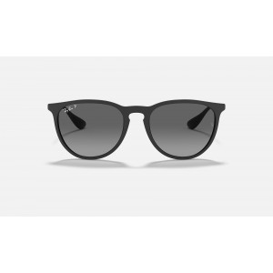 Ray Ban Erika Color Mix Low Bridge Fit RB4171 Polarized Gradient + Black Frame Grey Gradient Lens Sunglasses