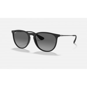 Ray Ban Erika Color Mix Low Bridge Fit RB4171 Polarized Gradient + Black Frame Grey Gradient Lens Sunglasses