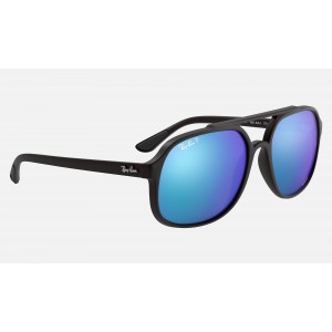 Ray Ban RB4312 Chromance Blue Gradient Mirror Chromance Black Sunglasses
