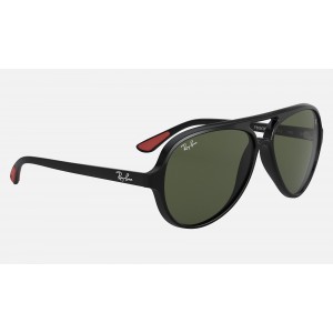 Ray Ban Scuderia Ferrari Collection RB4125 Green Classic G-15 Black Sunglasses