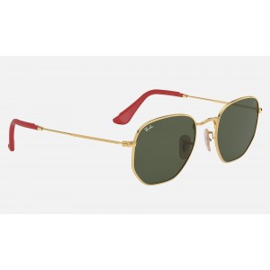 Ray Ban Scuderia Ferrari Collection RB3548 Green Classic G-15 Gold Sunglasses