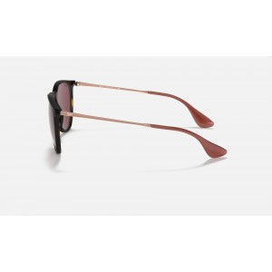 Ray Ban Erika Color Mix RB4171 Classic + Tortoise Frame Dark Violet Classic Lens Sunglasses