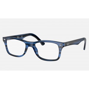 Ray Ban The Timeless RB5228 Demo Lens + Striped Blue Frame Clear Lens Sunglasses