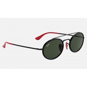 Ray Ban Scuderia Ferrari Collection RB3847 Green Classic G-15 Black Sunglasses