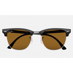 Ray Ban Clubmaster Classic RB3016 Classic B-15 + Black Frame Brown Classic B-15 Lens Sunglasses