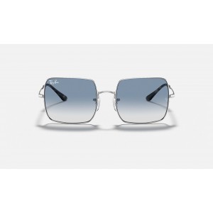 Ray Ban Square Classic RB1971 Light Blue Gradient Silver Sunglasses