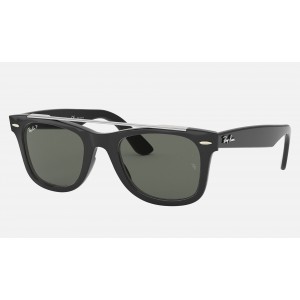 Ray Ban Wayfarer Double Bridge RB4540 Green Classic G-15 Black Sunglasses