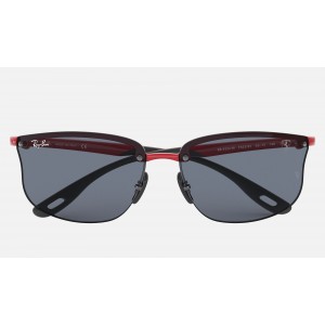 Ray Ban RB4322 Chromance Dark Grey Classic Red Sunglasses