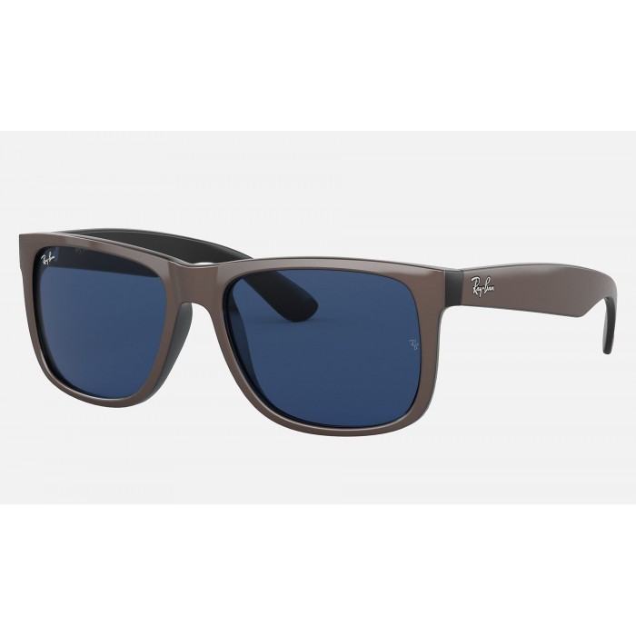 Ray Ban Justin Color Mix RB4165 Classic + Brown Frame Dark Blue Classic Lens Sunglasses