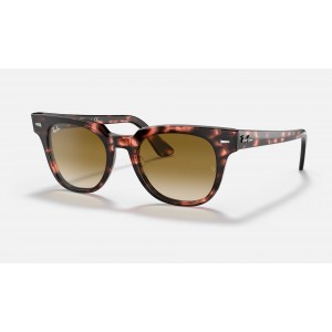 Ray Ban Meteor Fleck RB2168 Light Brown Gradient Pink Havana Sunglasses