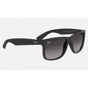 Ray Ban Justin Classic Low Bridge Fit RB4165 Gradient + Black Frame Grey Gradient Lens Sunglasses