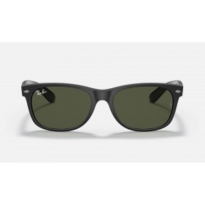 Ray Ban New Wayfarer Color Mix RB2132 Classic G-15 + All Black Frame Green Classic G-15 Lens Sunglasses