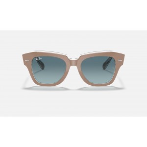 Ray Ban State Street RB2186 Blue Gradient Beige Sunglasses