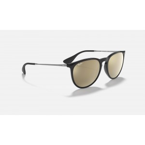 Ray Ban Erika Color Mix Low Bridge Fit RB4171 Mirror + Black Frame Gold Mirror Lens Sunglasses