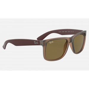 Ray Ban Justin Color Mix RB4165 Classic B-15 + Transparent Brown Frame Dark Brown Classic Lens Sunglasses