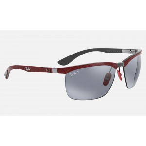 Ray Ban Scuderia Ferrari Collection RB8324 Blue Mirror Chromance Red Sunglasses