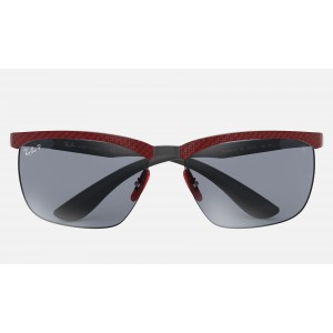 Ray Ban Scuderia Ferrari Collection RB8324 Blue Mirror Chromance Red Sunglasses