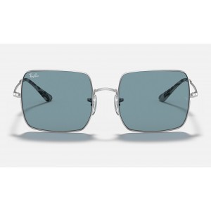 Ray Ban Square Classic RB1971 Blue Classic Silver Sunglasses