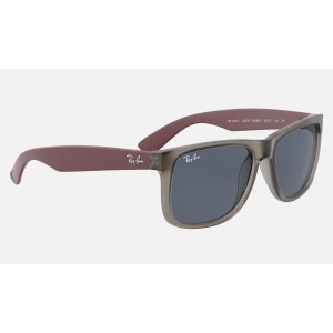 Ray Ban Justin Color Mix Low Bridge Fit RB4165 Classic + Transparent Grey Frame Grey Classic Lens Sunglasses