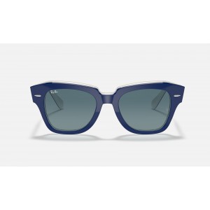 Ray Ban State Street RB2186 Gradient + Blue Frame Blue Gradient Lens Sunglasses