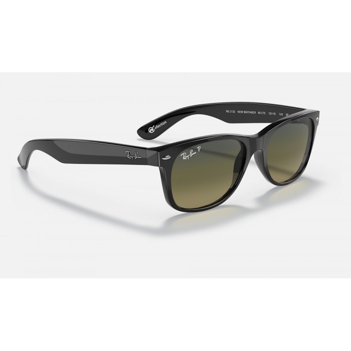 Ray Ban New Wayfarer Collection RB2132 Green Gradient Black Sunglasses