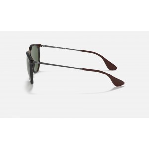 Ray Ban Erika Classic RB4171 Classic + Tortoise Frame Green Classic Lens Sunglasses