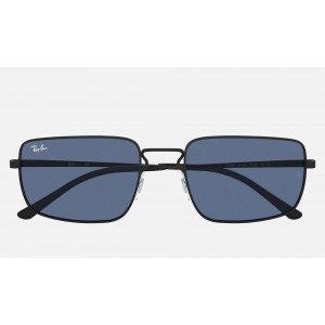 Ray Ban RB3669 Dark Blue Classic Rubber Black Sunglasses