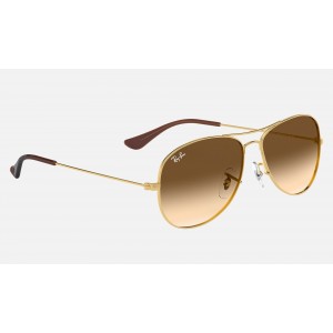 Ray Ban Cockpit RB3362 Light Brown Gradient Gold Sunglasses