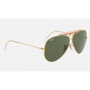 Ray Ban Shooter RB3138 Green Classic G-15 Gold Sunglasses