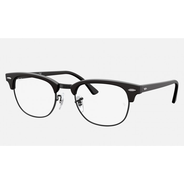 Ray Ban Clubmaster Optics RB5154 Demo Lens + All Black Pattern Frame Clear Lens Sunglasses