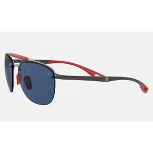 Ray Ban Scuderia Ferrari Collection RB3662 Dark Blue Classic Gunmetal Sunglasses