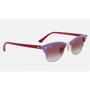 Ray Ban Clubmaster RB4354 Gradient + Light Violet Frame Pink Gradient Lens Sunglasses