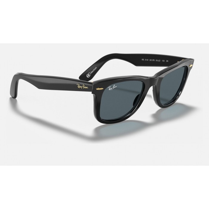 Ray Ban Original Wayfarer Collection RB2140 Blue Classic Black Sunglasses