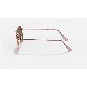 Ray Ban Hexagonal Flat Lenses RB3548 Gradient + Bronze-Copper Frame Brown Gradient Lens Sunglasses