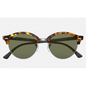 Ray Ban Clubmaster Clubround Classic RB4246 Classic G-15 + Tortoise Frame Green Classic G-15 Lens Sunglasses