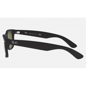 Ray Ban New Wayfarer Flash Low Bridge Fit RB2132 Flash + Black Frame Silver Flash Lens Sunglasses