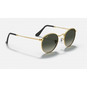 Ray Ban Round Metal @Collection RB3447 Gradient + Gold Frame Grey Gradient Lens Sunglasses