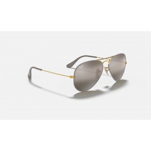 Ray Ban Aviator Mirror RB3025 Grey Gradient Mirror Grey Sunglasses