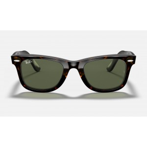 Ray Ban Original Wayfarer Classic RB2140 Green Classic G-15 Tortoise Sunglasses